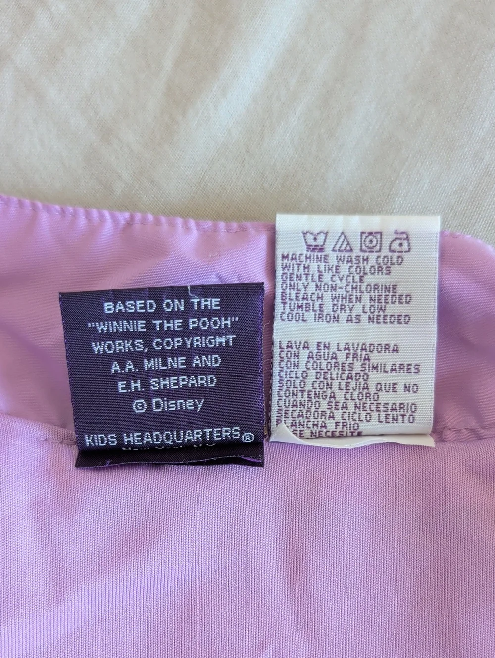 Vintage Winnie The Pooh And Piglet Purple Jacket Size 2T